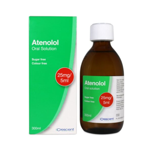 Atenolol oral Solution 25mg/5ml Sugar free, 300ml