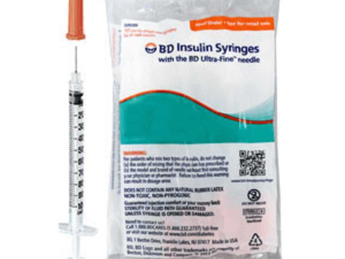 Safetyglide Insulin Syringe 0 3ml 31g 100 Syringes Dock Pharmacy