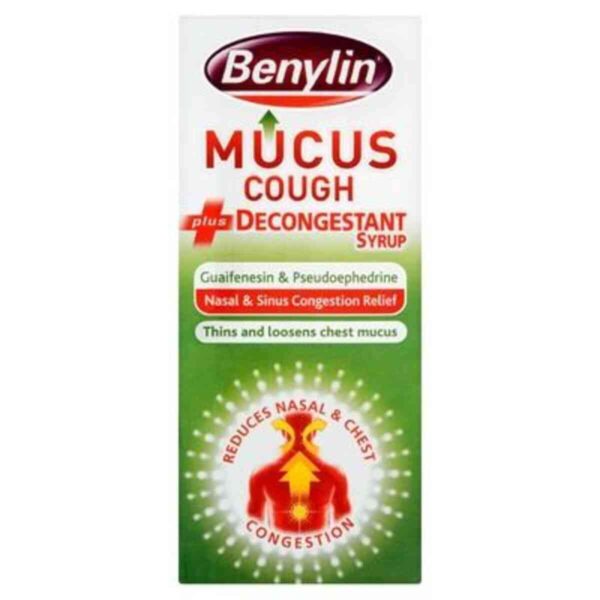 Benylin Mucus Cough Plus Decongestant Syrup, 100ml