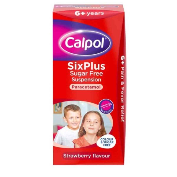 Calpol SixPlus Suspension Colour Free Sugar Free, 100ml