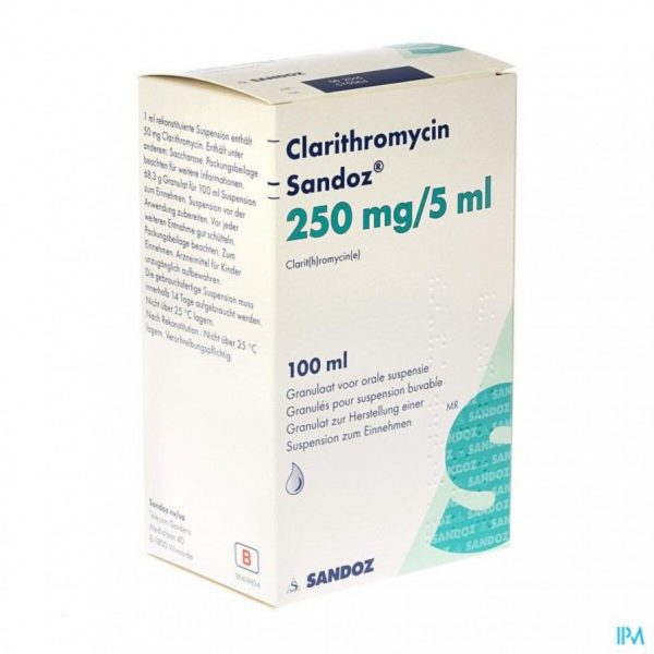 Clarithromycin Suspensin 250mg/5ml, 70ml