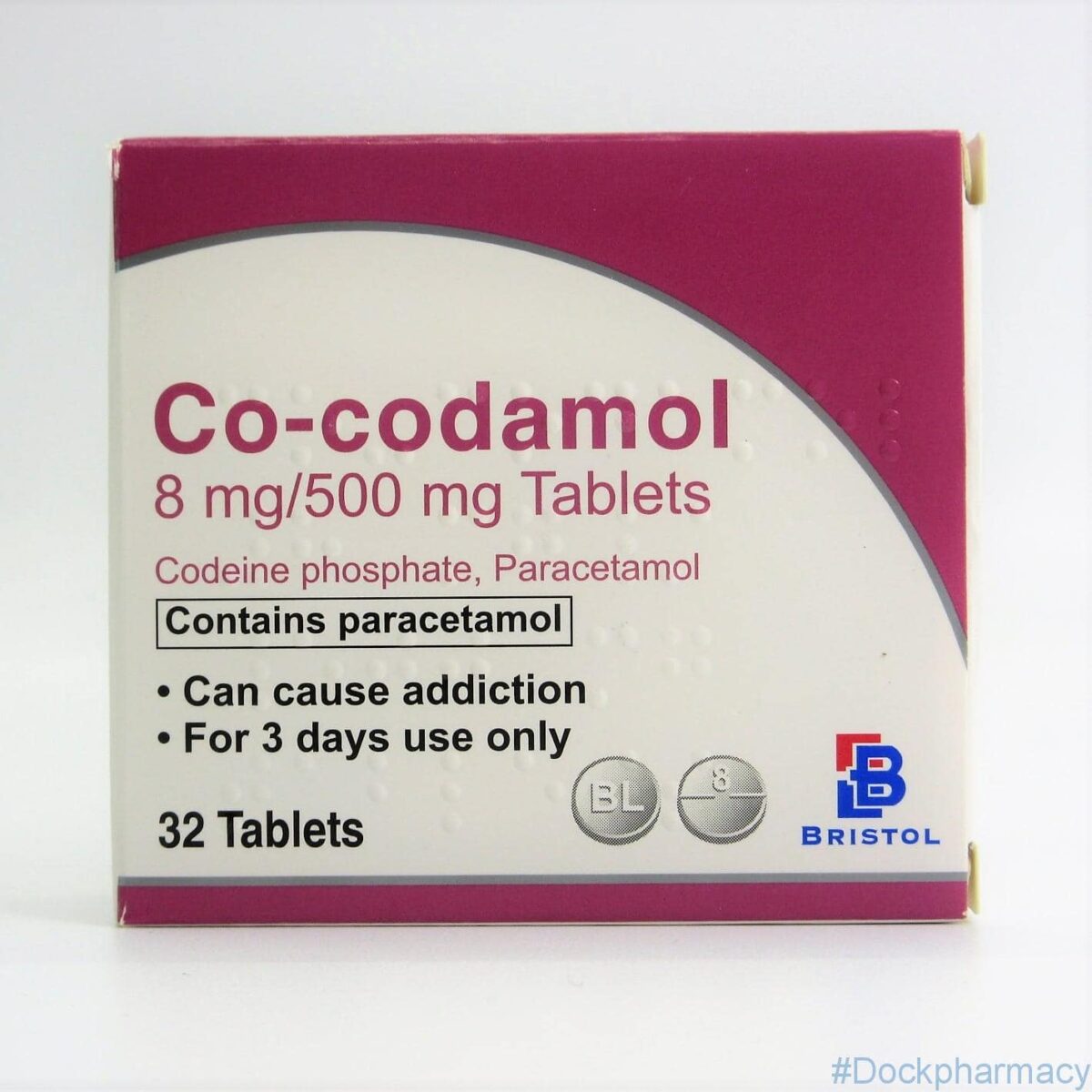 Buy Co Codamol 8 500mg Tablets 32 Dock Pharmacy   Co Codamol Tablets 1200x1200 Cropped 