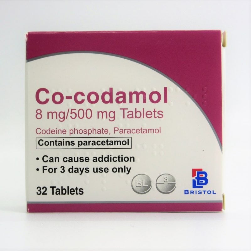 Buy Co Codamol 8 500mg Tablets 32 Dock Pharmacy   Co Codamol Tablets 800x800 