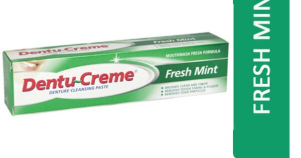 Buy Dentu-Creme Denture Cleaning Toothpaste Freshmint, 48ml - Dock Pharmacy