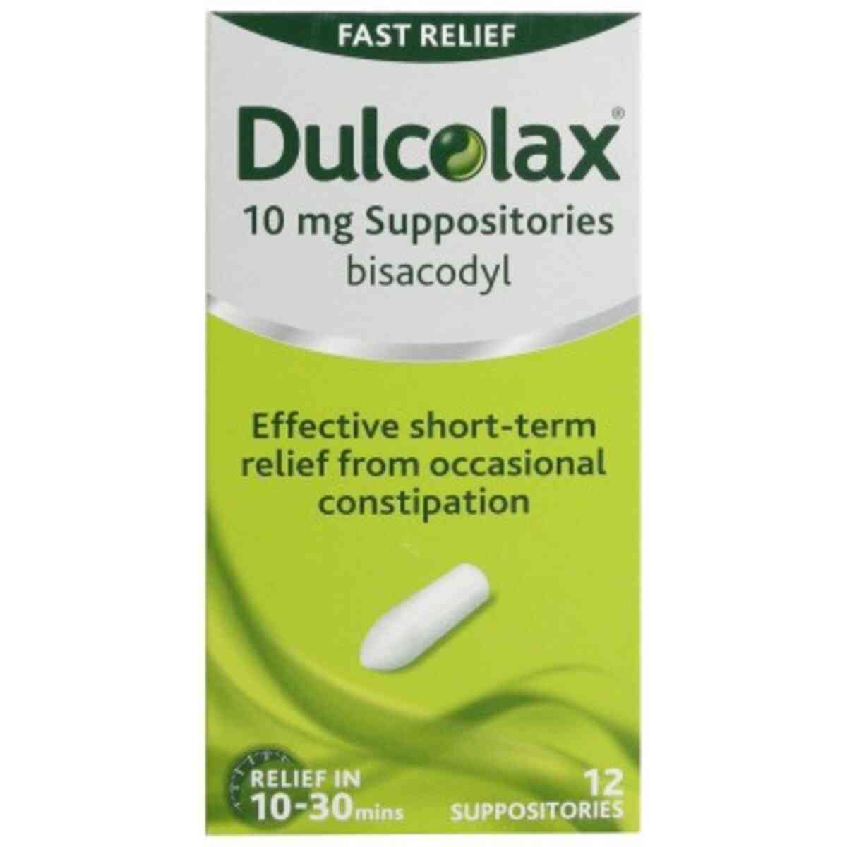 Dulcolax Suppositories Adult Laxatives 10mg Bisacodyl 6 Suppositories