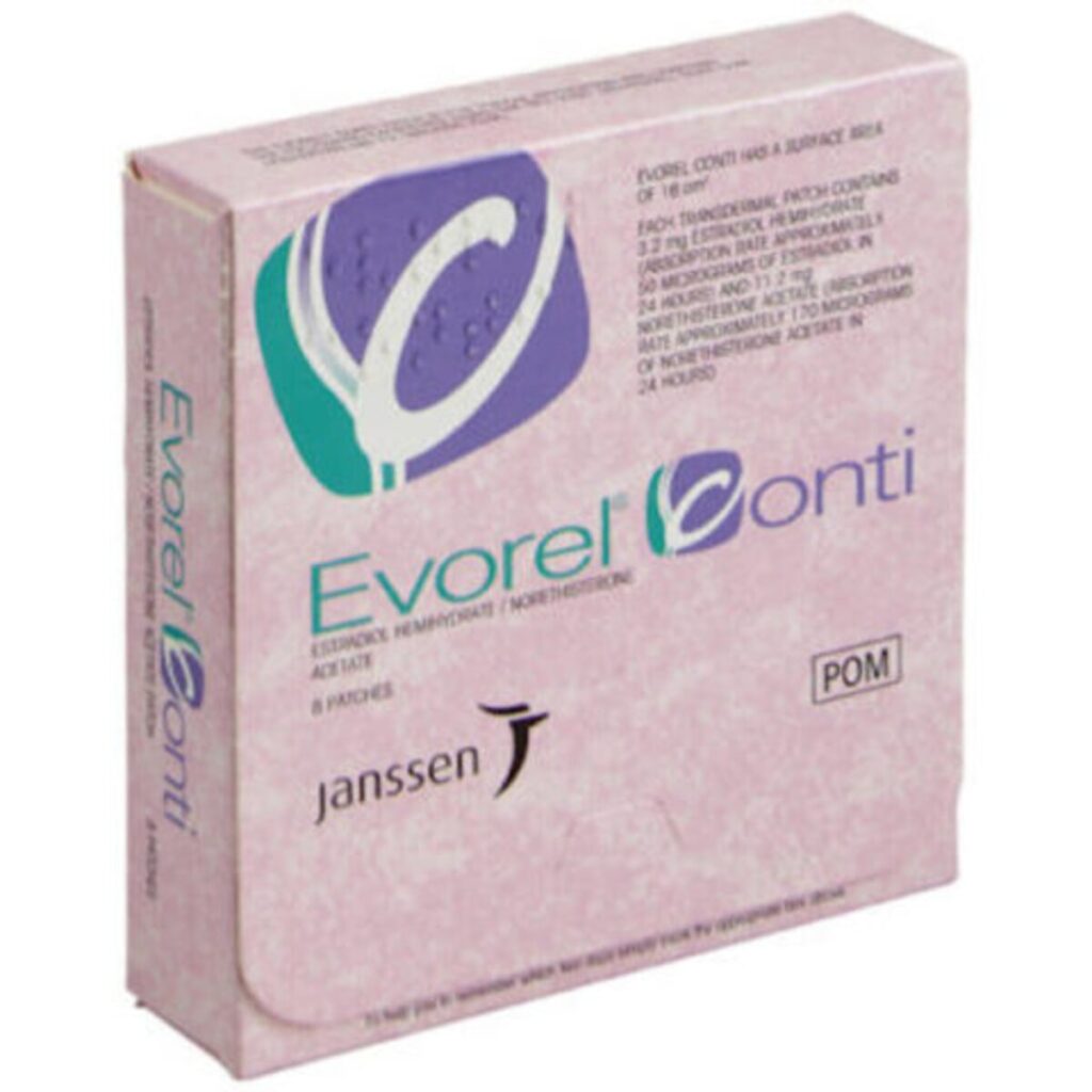 Evorel Conti Patches Estradiol And Norethisterone Dock Pharmacy