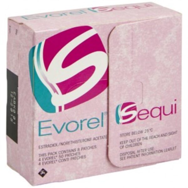 Evorel Sequi Patches - Estradiol and Norethisterone, 8 Patches