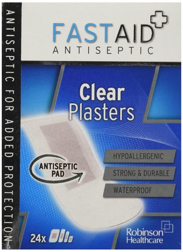 fastaid clear plasters 24 plasters