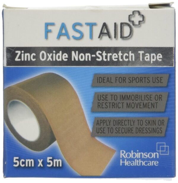 FastAid Zinc Oxide Non-Stretch Tape 5cm x 5m