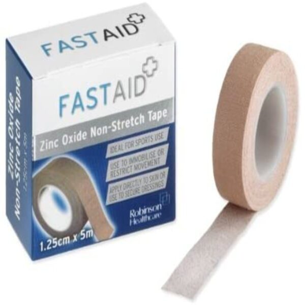 FastAid Zinc oxide Non-Stretch Tape - 1.25cm x 5m, 1 Pack