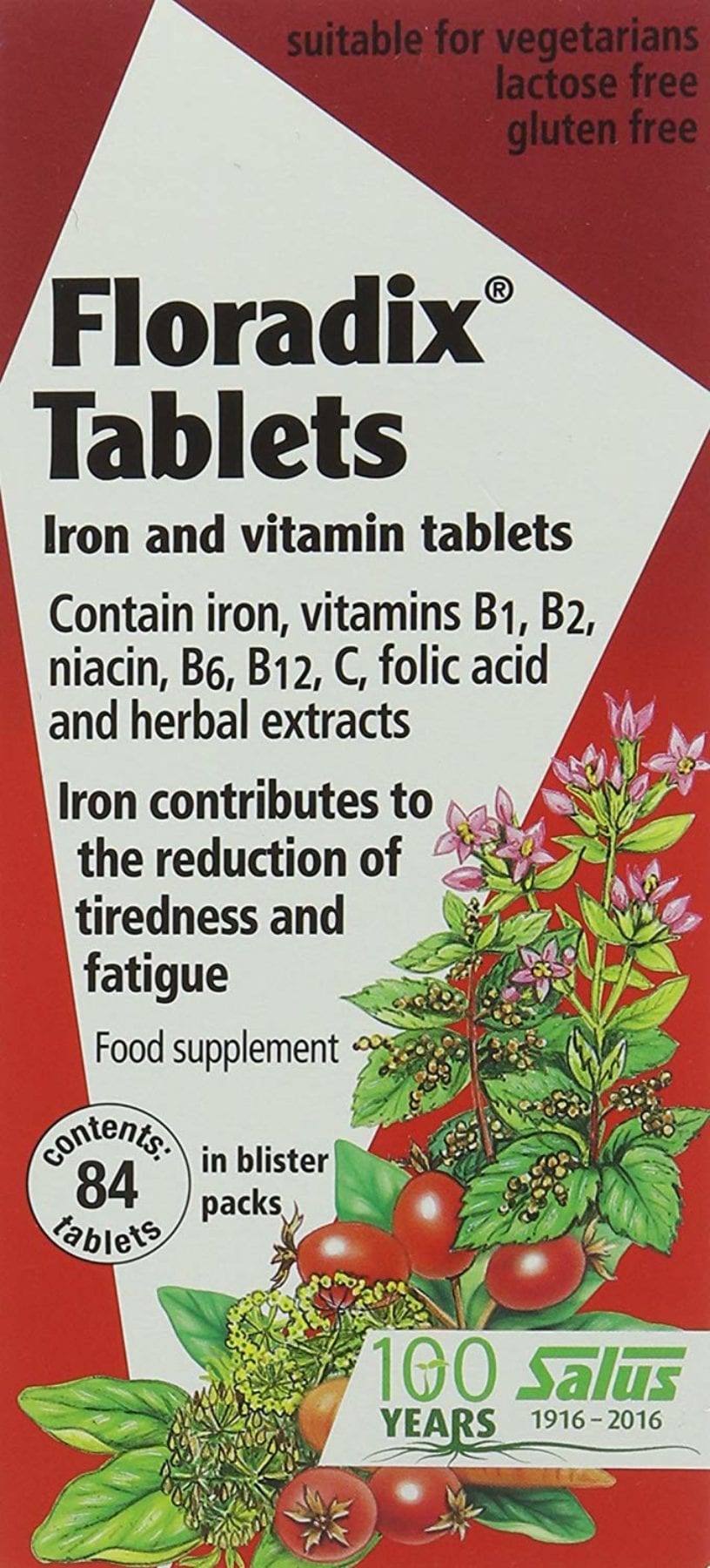 Floradix Iron Supplement Tablets 84 Tablets- Dock Pharmacy