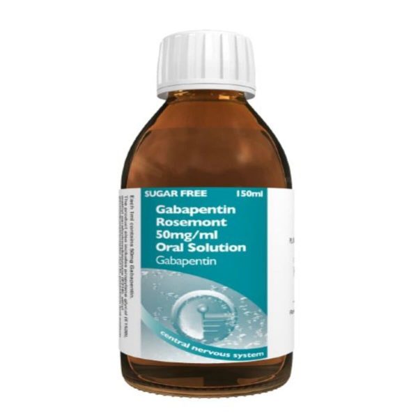 Gabapentin Oral Solution 50mg/1ml Sugar Free, 150ml