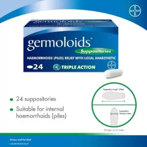 Germoloids Suppositories  Piles treatment with anaesthetic