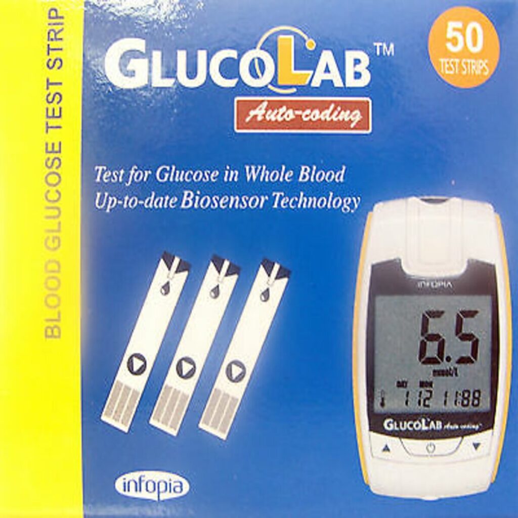 Buy GlucoLab Blood Glucose Test Strips, 50 Test Strips - Dock Pharmacy