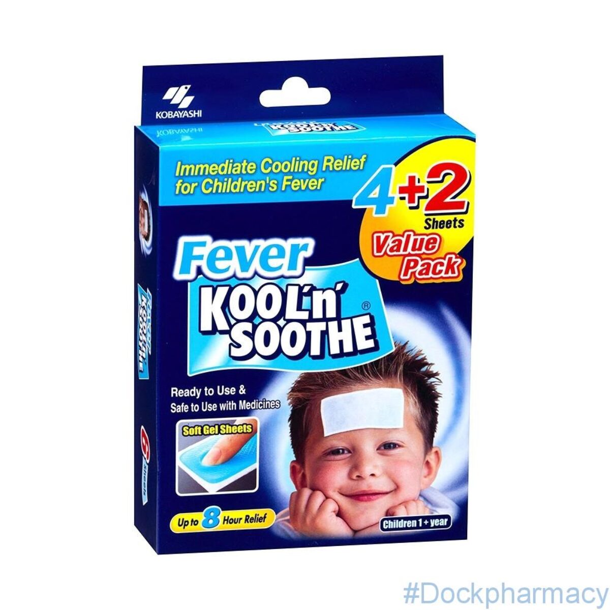 Buy Kool N Soothe - Children Cooling Gel Pads, 6 Patches - Dock Pharmacy