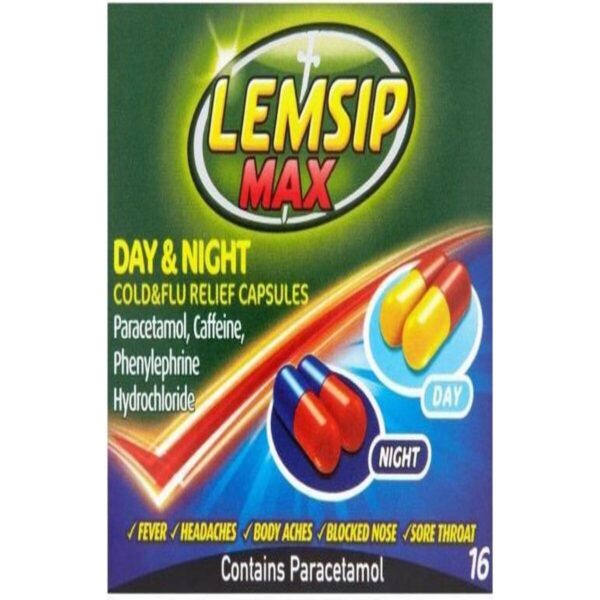 Lemsip Max Day & Night Capsules For Cold & Flu