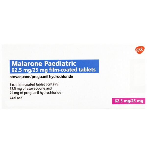 Malarone Paediatric Tablets - Anti Malaria Tablets, 12 Tablet