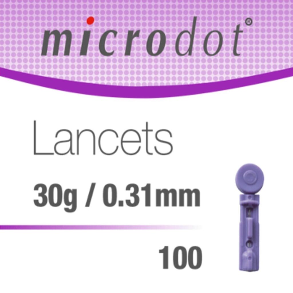 Buy Microdot Lancets 30G 0.31mm, 100 lancets Dock Pharmacy