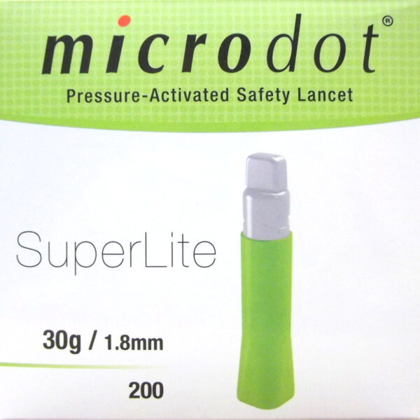 Microdot Superlite Safety Lancets 30G 1.8mm