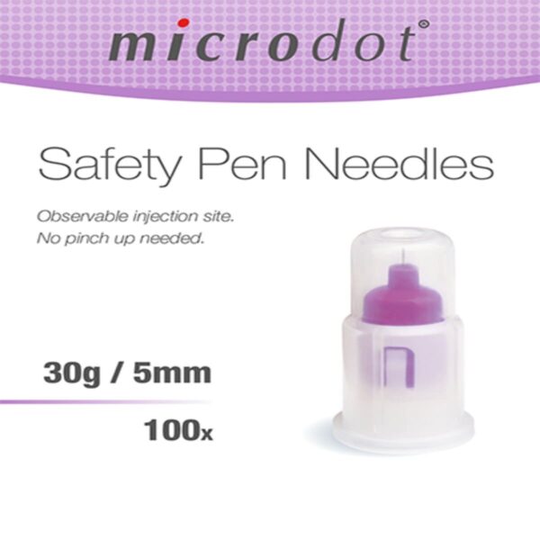 Microdot Verifine Safety Pen needles 5mm 30G