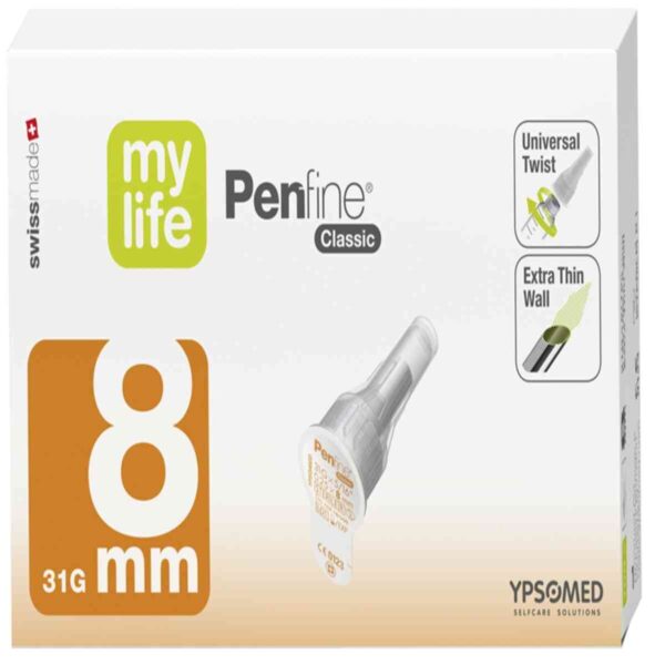 Mylife Penfine Classic Pen Needles 8mm