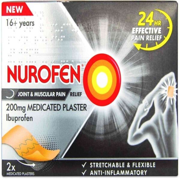 Nurofen Joint And Muscular Pain Relief Medicated Plaster, 2 Plasters