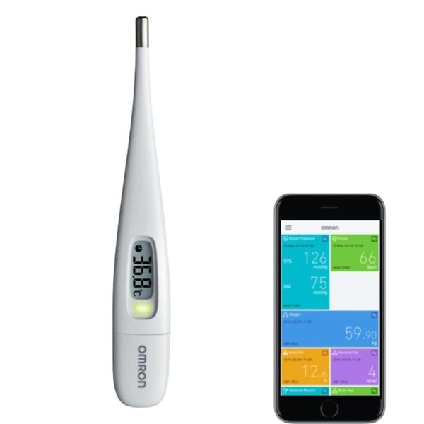 Omron Eco Temp Intelli IT Smart Thermometer featuring a sleek digital design, Bluetooth connectivity, and accurate temperature readings for effortless health monitoring