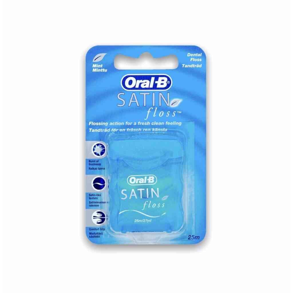 Buy Oral B Satin Floss Mint Dental Floss, 25m - Dock Pharmacy