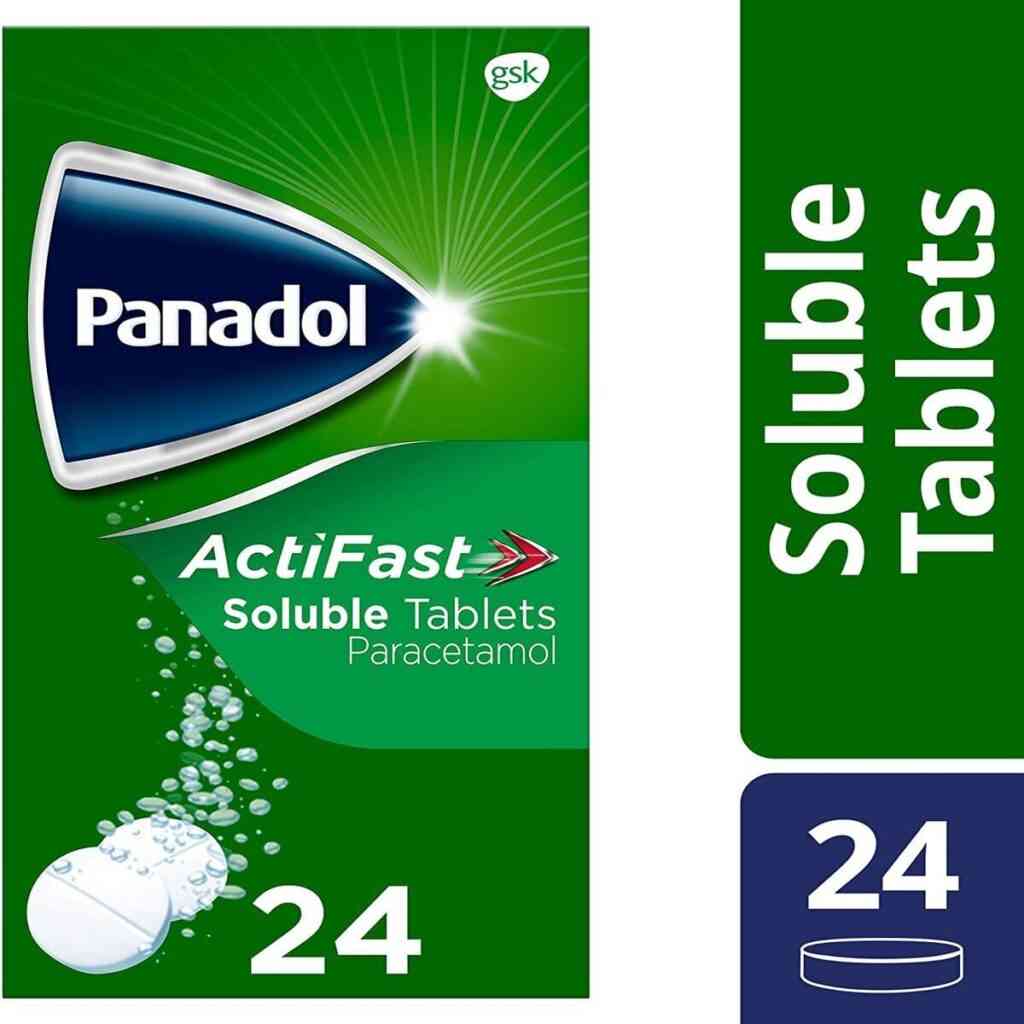 Panadol Actifast Soluble Paracetamol Tablets 24 Tablets Dock Pharmacy