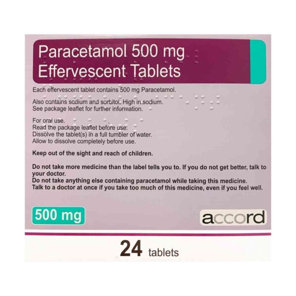 Paracetamol 500mg Soluble Tablets, 24 Tablets