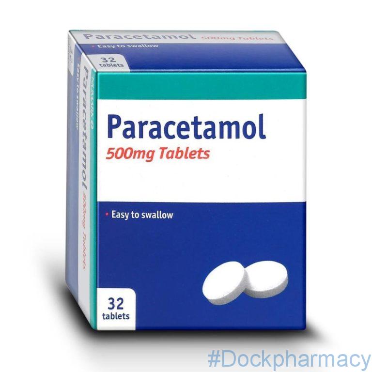 Paracetamol 500mg, 32 Tablets Dock Pharmacy