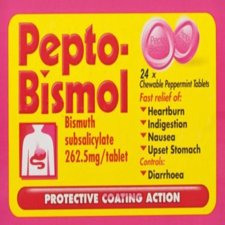 Pepto Bismol Chewable Upstomach And Diarrhoea Relief Tablets, 24 Tablets