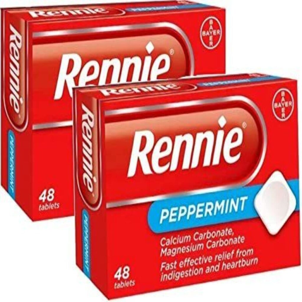 Buy Rennie Peppermint Tablets Heartburn And Indigestion Relief, 48