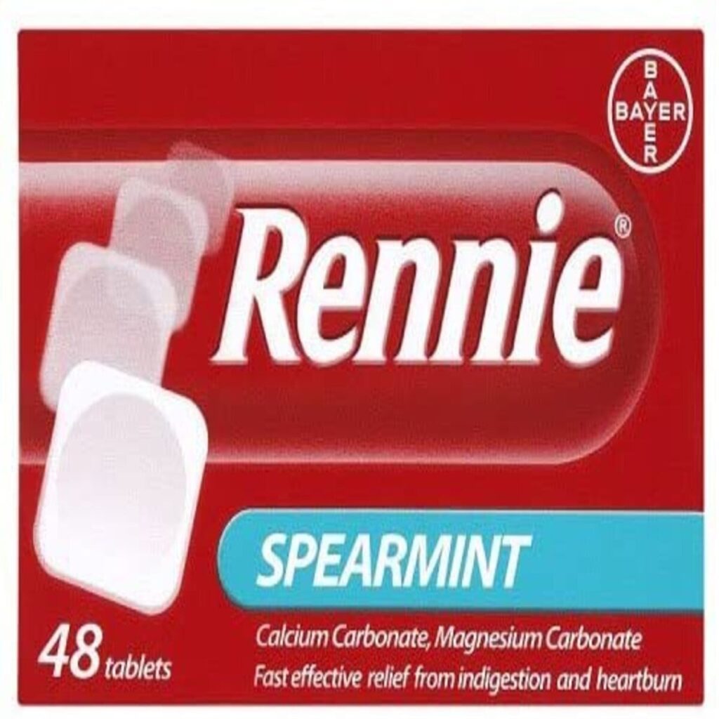 Buy Rennie Spearmint Tablets for acid Reflux, 48 Tablets Dock Pharmacy