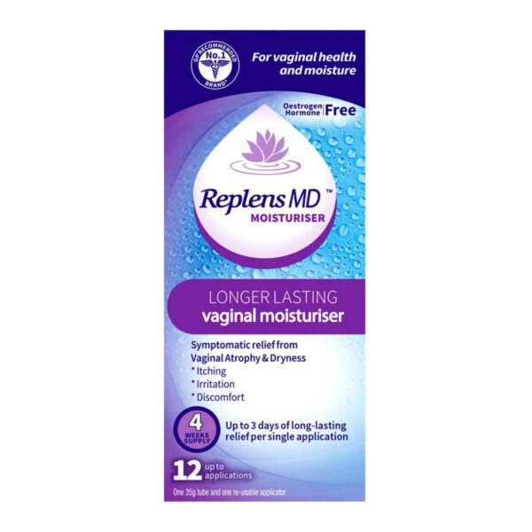 Replens MD Vaginal Moisturiser – Longer Lasting Vaginal Moisturiser, 12 Pack