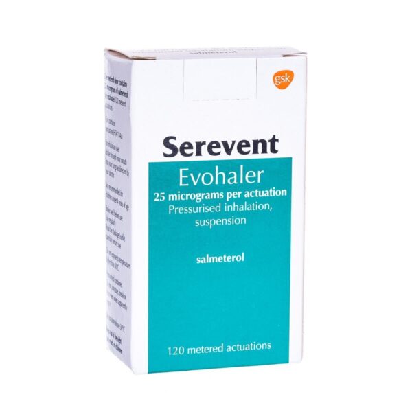 Serevent Evohaler - Salmeterol 25mcg Inhaler, 120 Doses