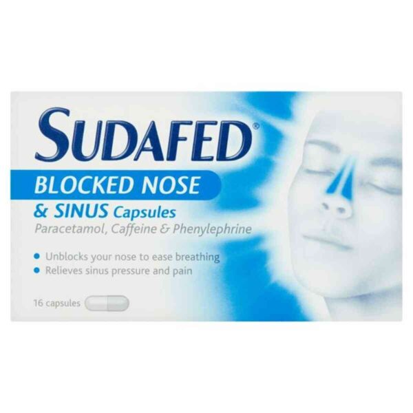 Sudafed Blocked Nose & Sinus Capsules, 16 capsules