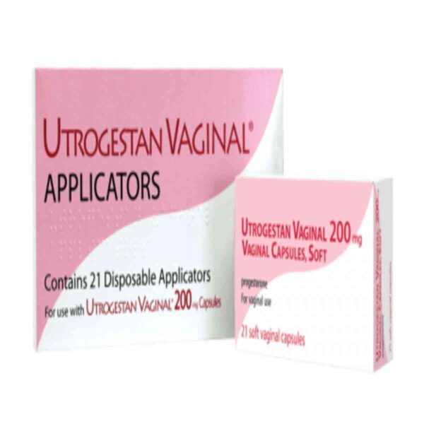 Utrogestan Vaginal 200mg Capsules, 21 Capsules