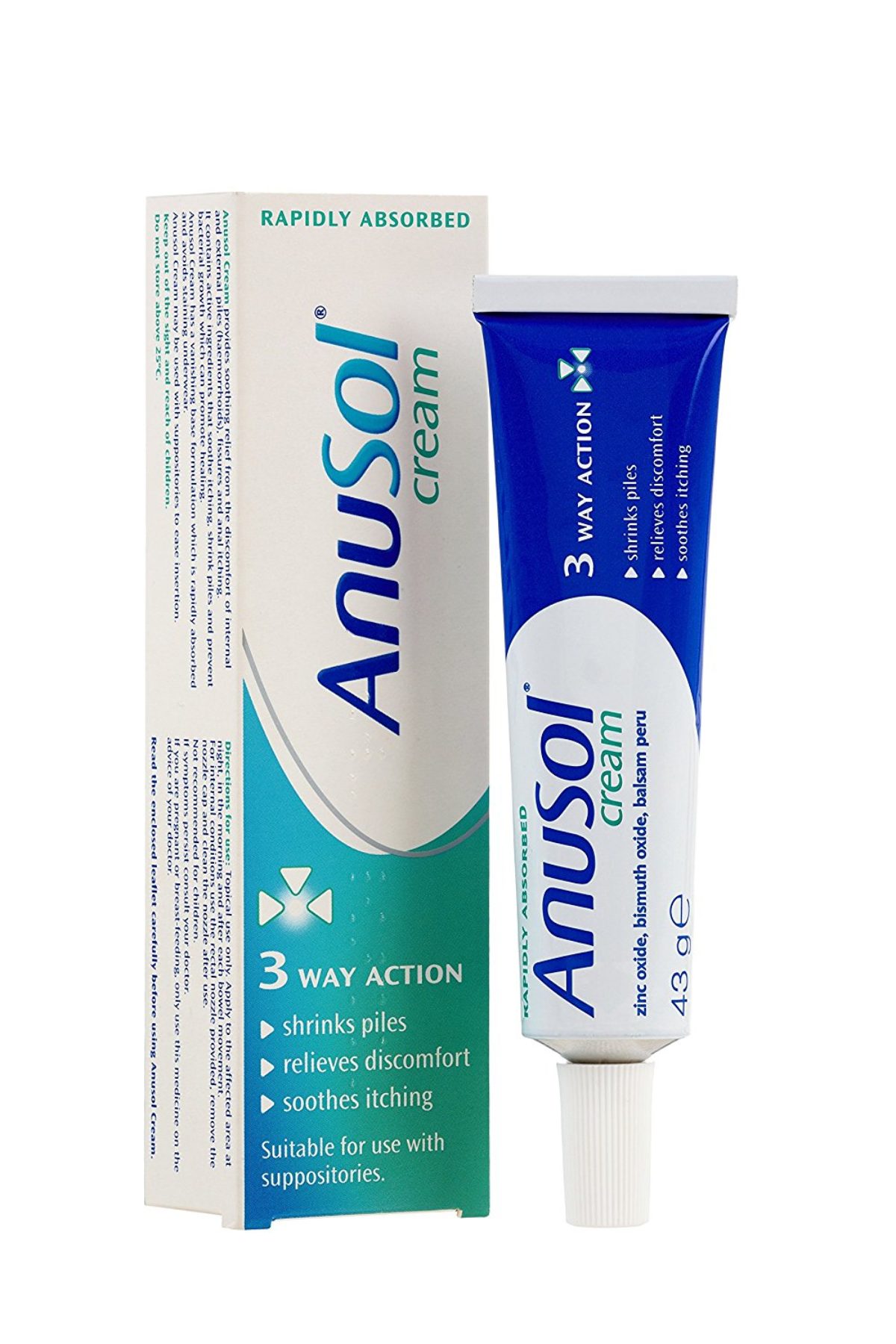 Buy Anusol Cream For Haemorrhoids Treatment 43g Dock Pharmacy