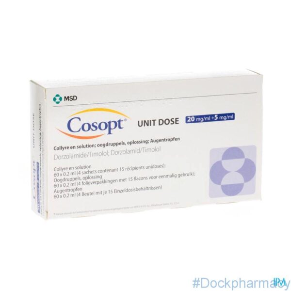 cosopt preservative free eye drops single dose unit 60