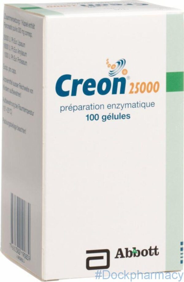 Creon 25000 Capsules 100 Capsules Dock Pharmacy