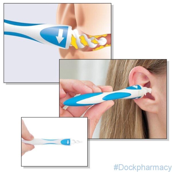 Spiral ear wax cleaner silicon tips