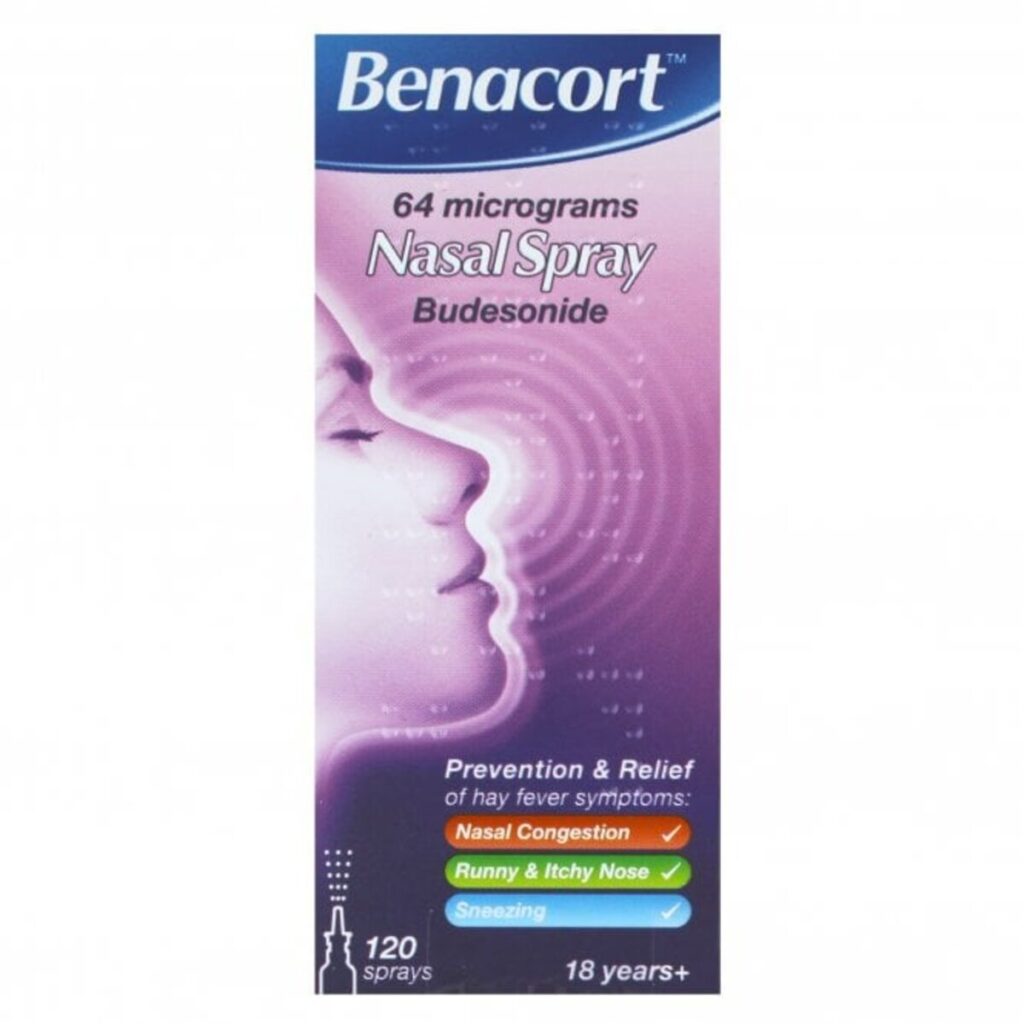 Benacort Hayfever Relief Nasal Spray Budesonide 60 Dose Dock Pharmacy