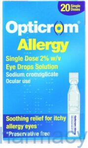 Opticrom Preservative Free Allergy Eye Drop, 20 Single Doses - Dock ...