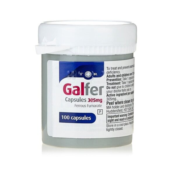 Galfer Capsules - Ferrous Fumarate 305mg, 100 Capsules