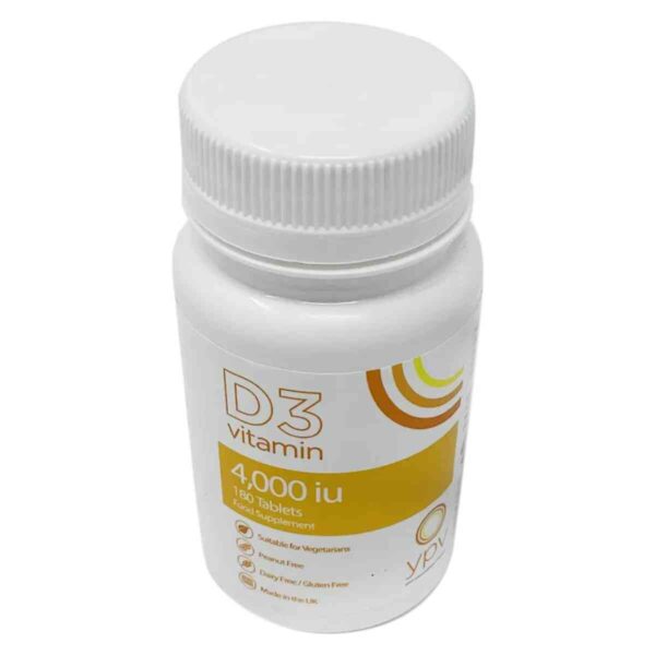 YPV Vitamin D3 4000iu Tablets, 180 Tablets