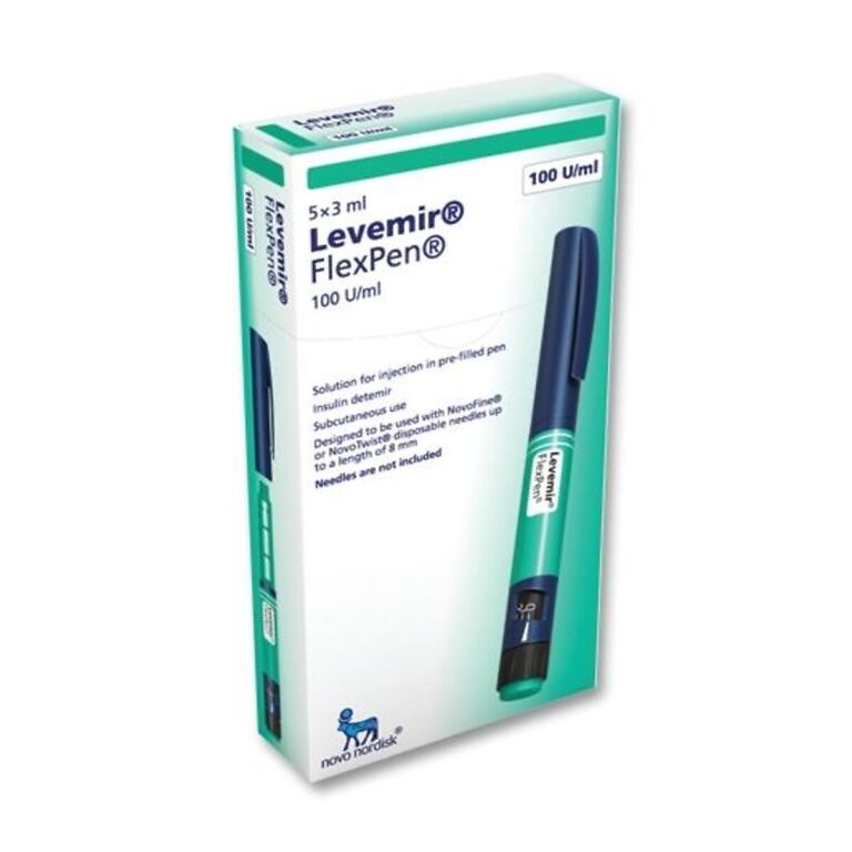 Buy Levemir FlexPen - Insulin Detemir, 5 x 3ml Pen - Dock Pharmacy