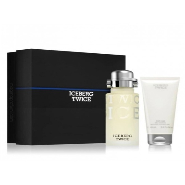 Iceberg Twice Pour Homme Eau de Toilette 125ml Gift Set featuring an elegantly designed bottle and packaging, perfect for gifting.