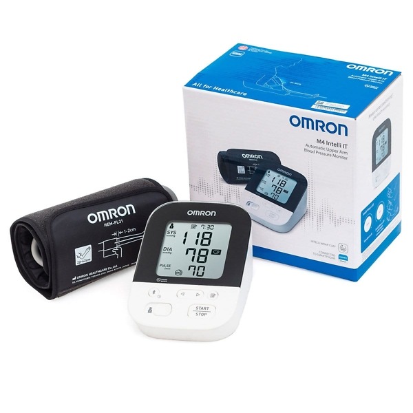 Omron M4 Intelli IT Blood Pressure Monitor with Intelli Wrap Cuff, Bluetooth connectivity, and advanced accuracy technology for convenient and precise blood pressure monitoring